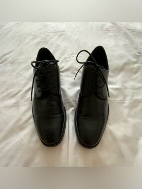 J Ferrar Mens Dress Shoes 8.5M Derby Oxford Black Cap Toe Lace Up